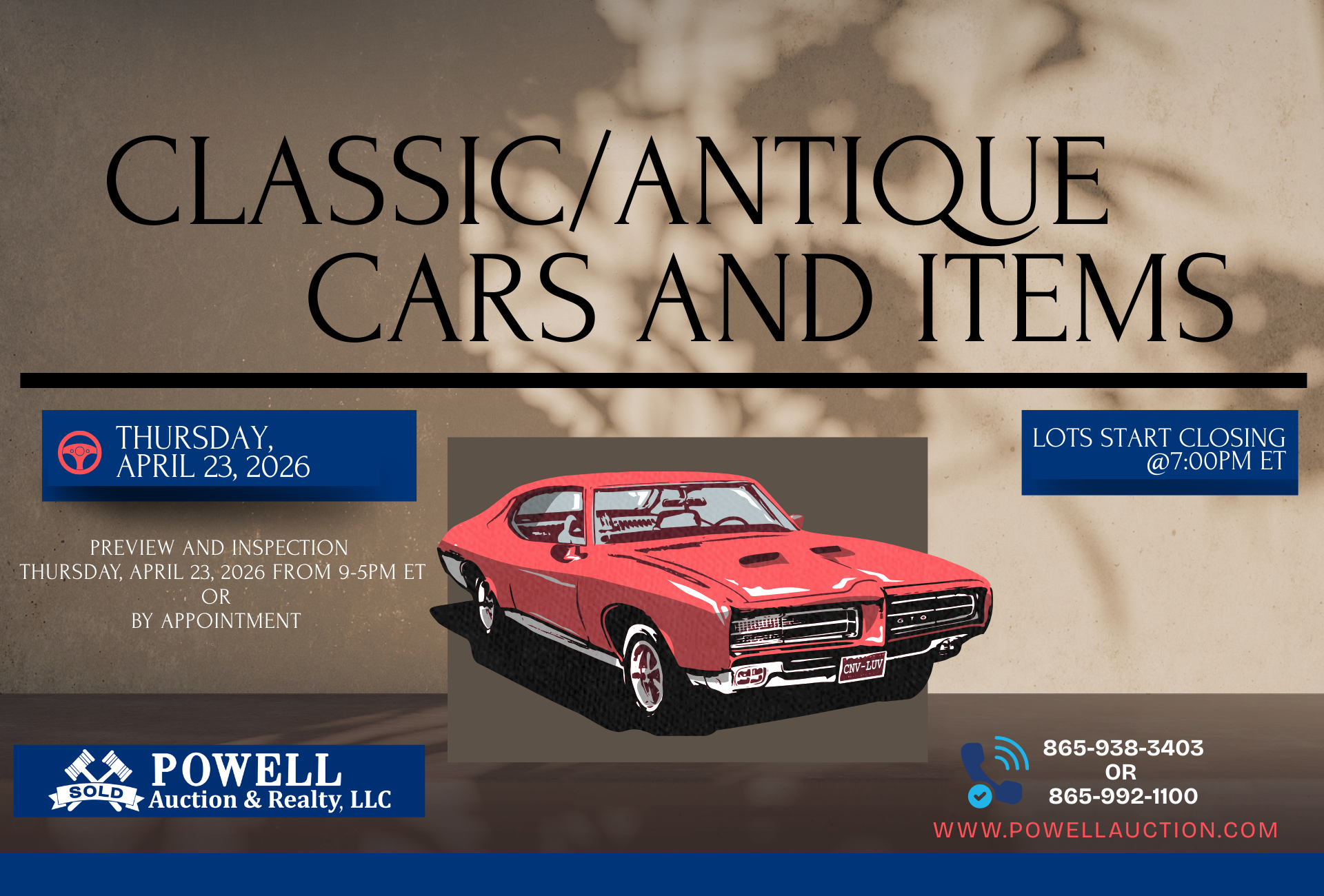 This image is by Powell Auction & Realty.