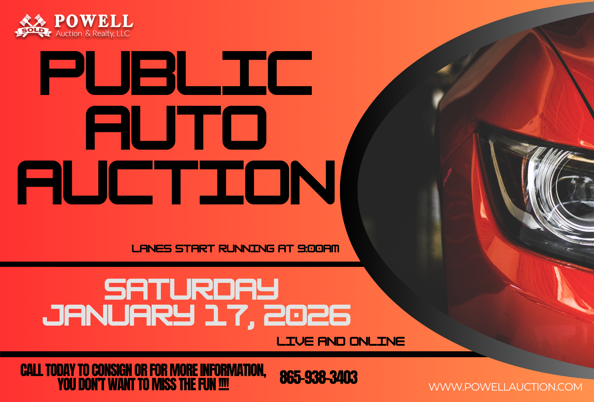 This image is by Powell Auction & Realty.